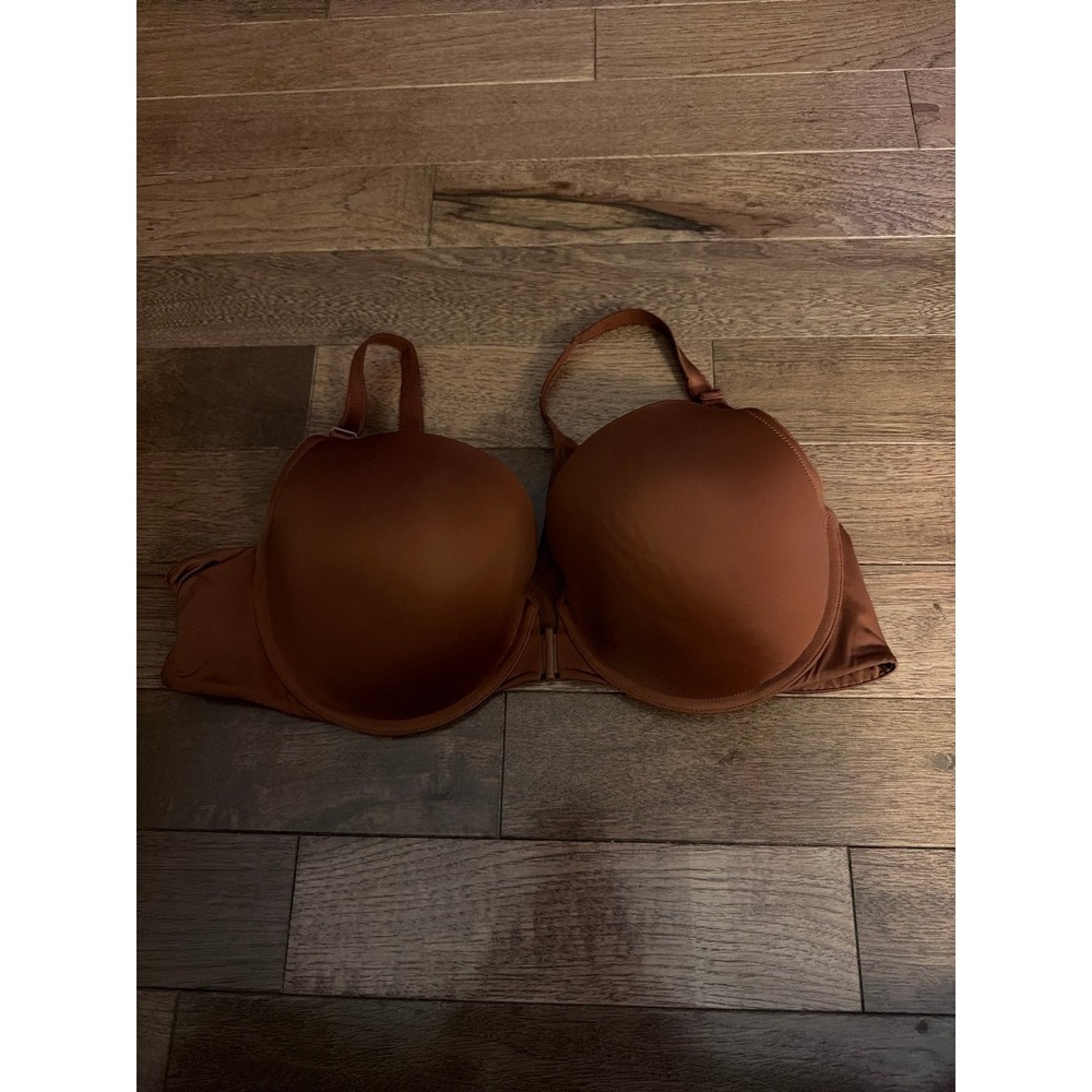 Women's Brown Front Clasp Push-Up Bra Torrid 42C Underwire